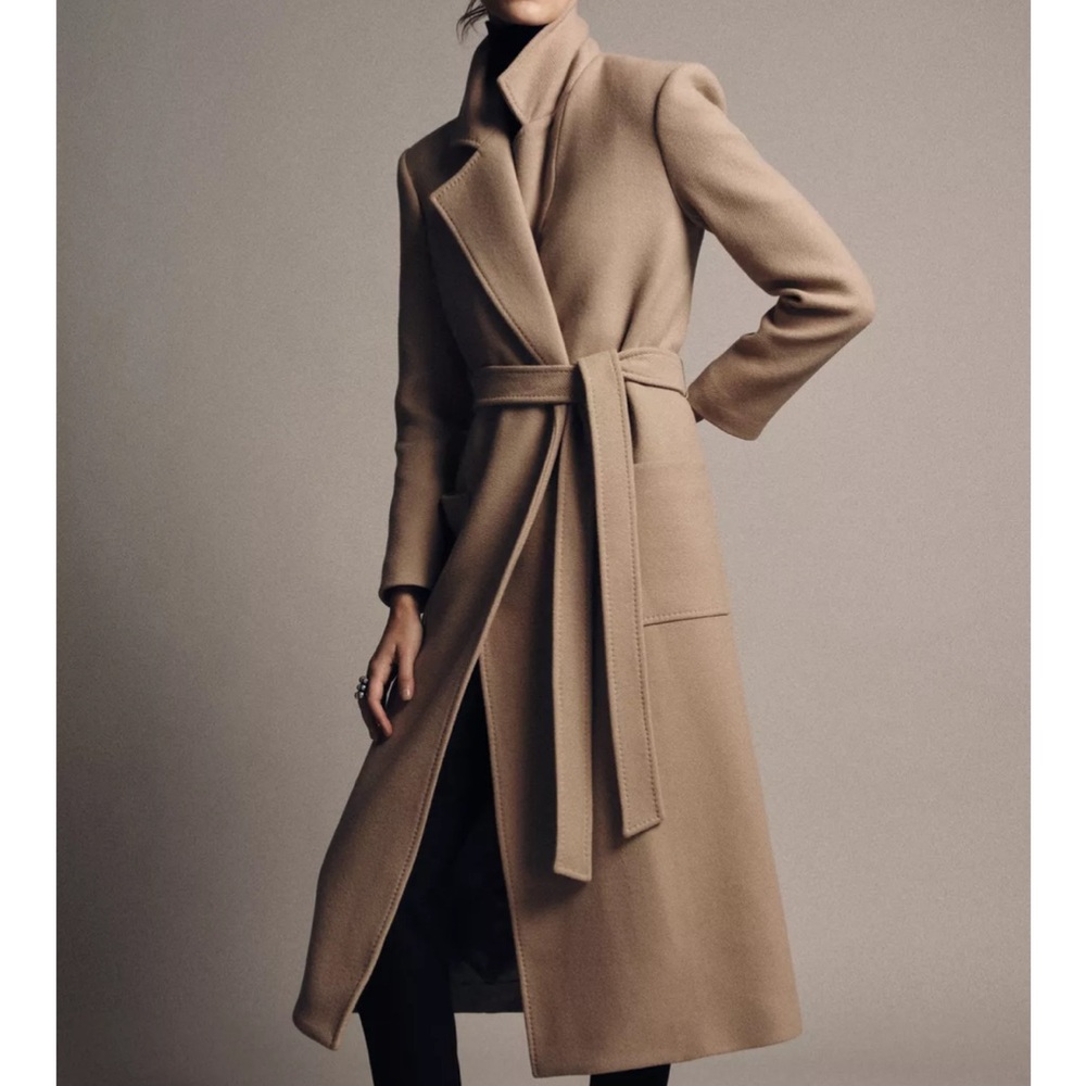 Zara Tan Wool Blend Coat